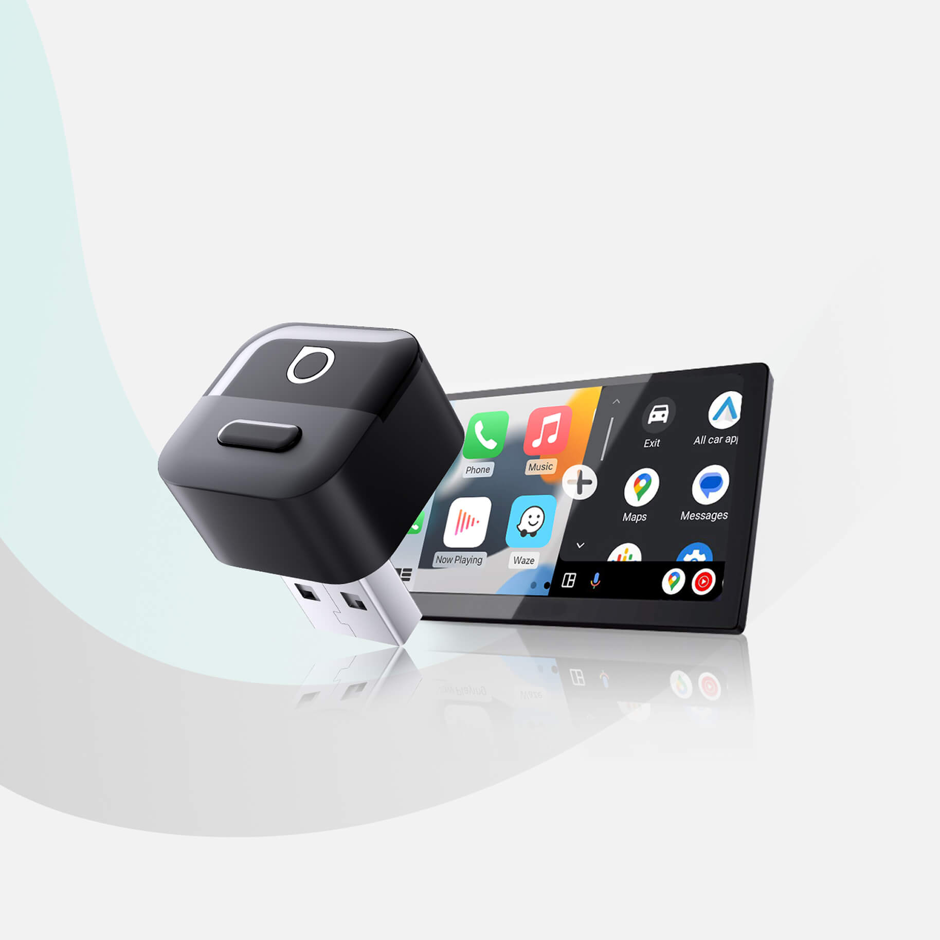 Adaptador Ottocast Mini Pico para CarPlay/Android Auto Inalámbricos