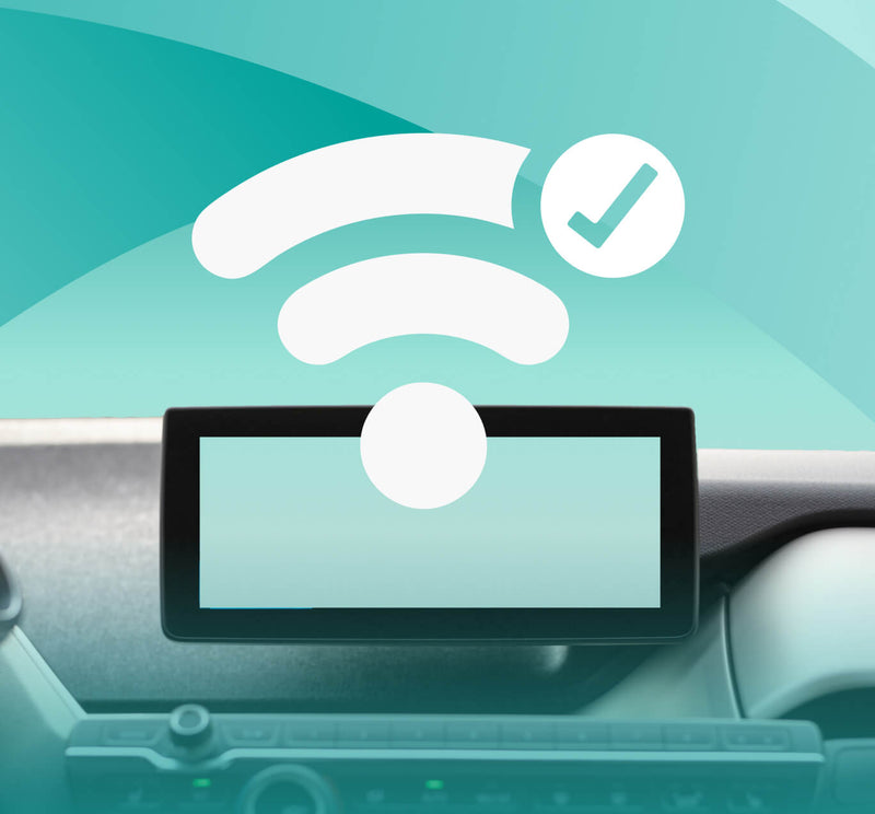 <h4><strong>En la pantalla del coche aparece la conexión inalámbrica</strong></h4>