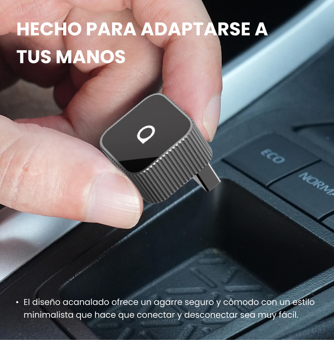 OTTOCAST® Mini Slim Adaptador inalámbrica CarPlay y Android Auto