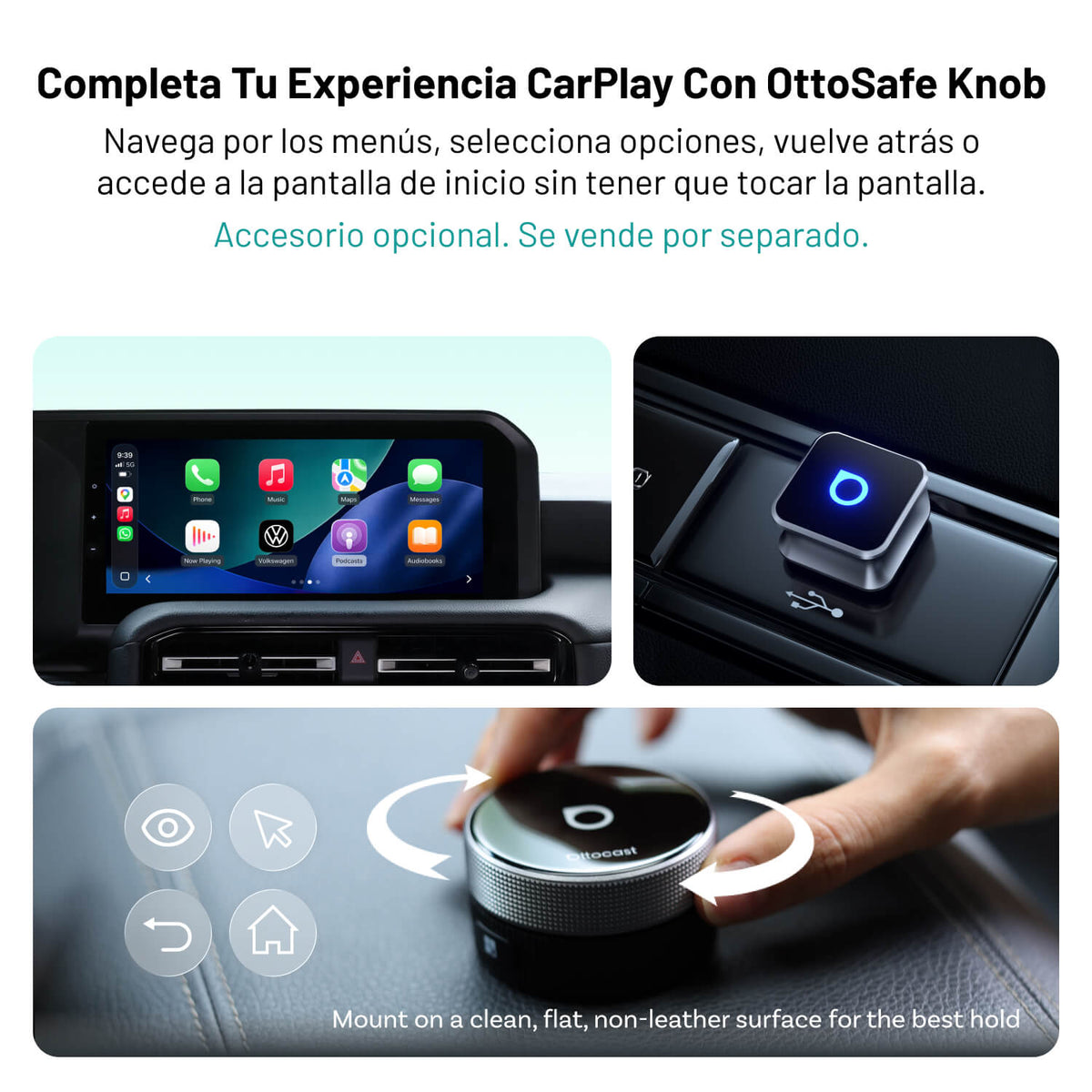 OttoSafe Knob – Mando para CarPlay