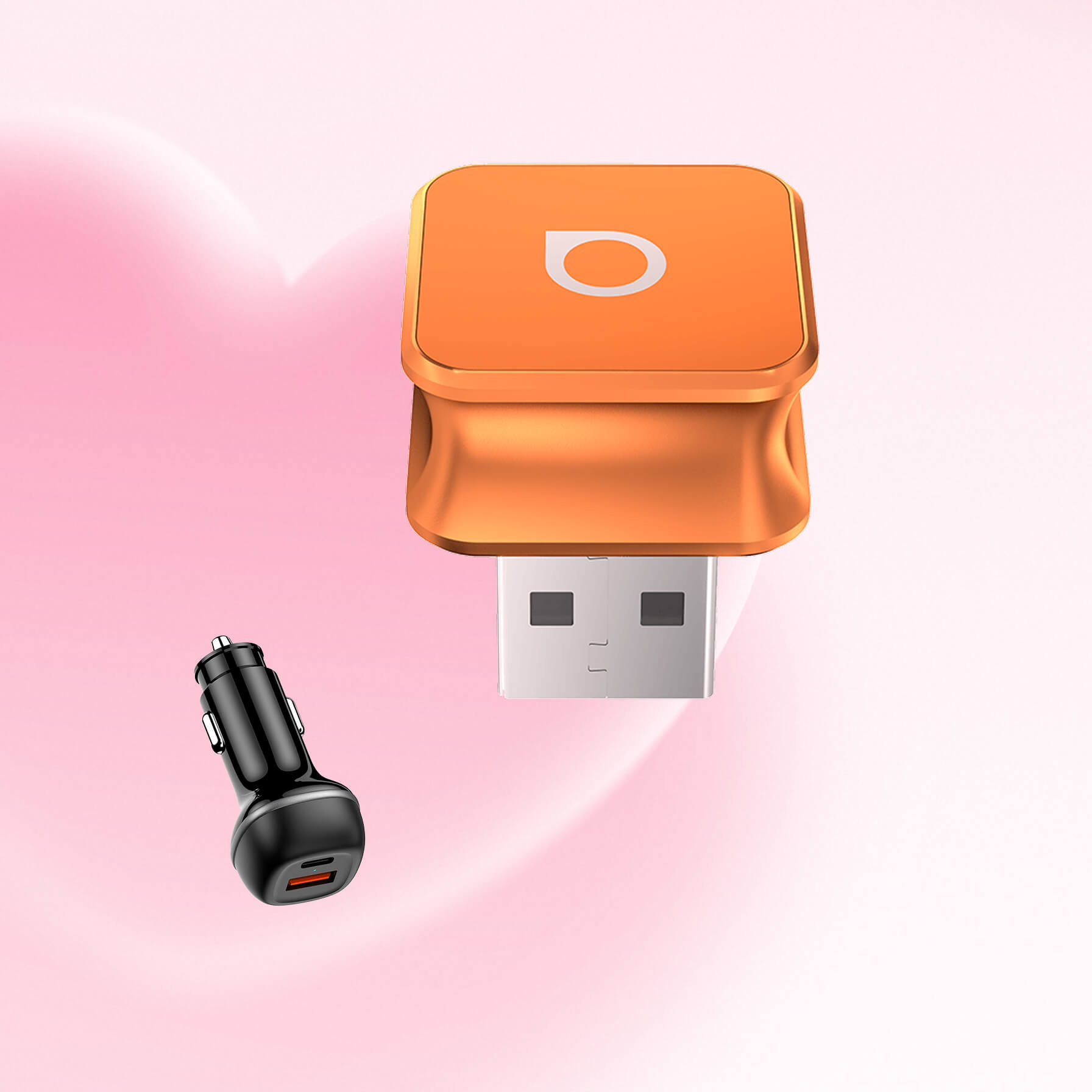 Ottocast mini cube 3.0 Adapter - Cosmic Orange