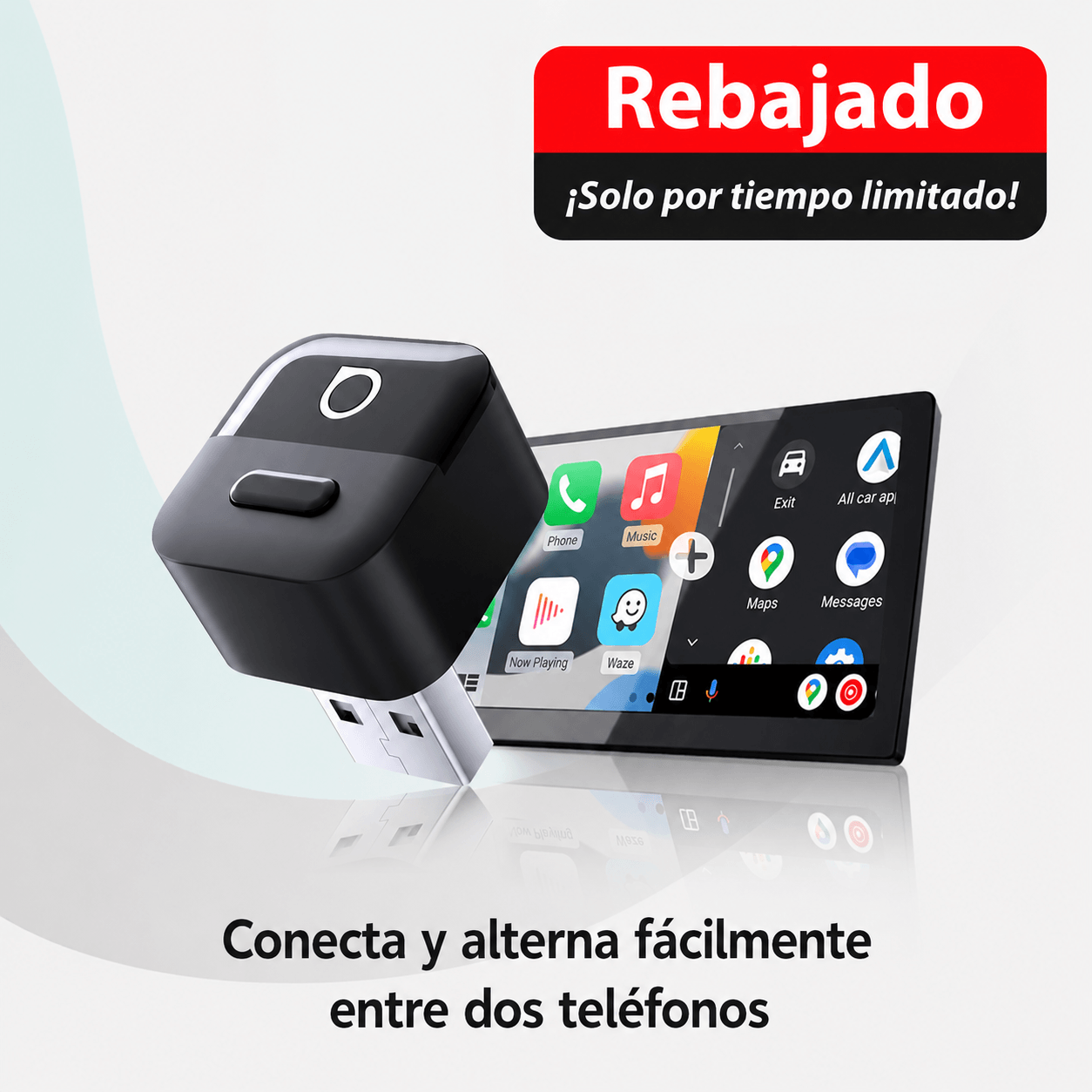 CarPlay y Android Auto Inalámbricos al Instante – Adaptador Mini Pico