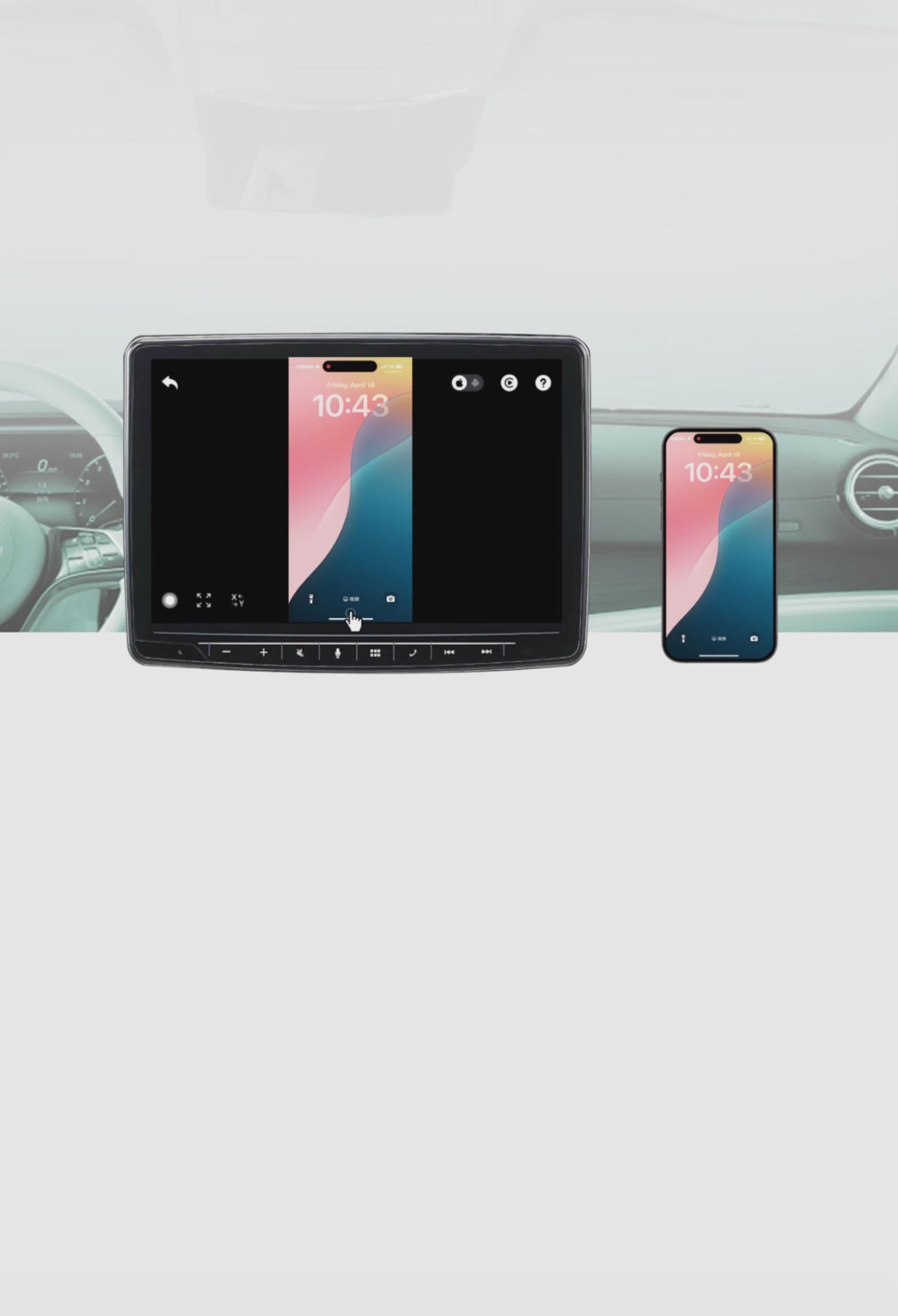 Ottocast® Mirror Touch adaptador CarPlay inalámbrico