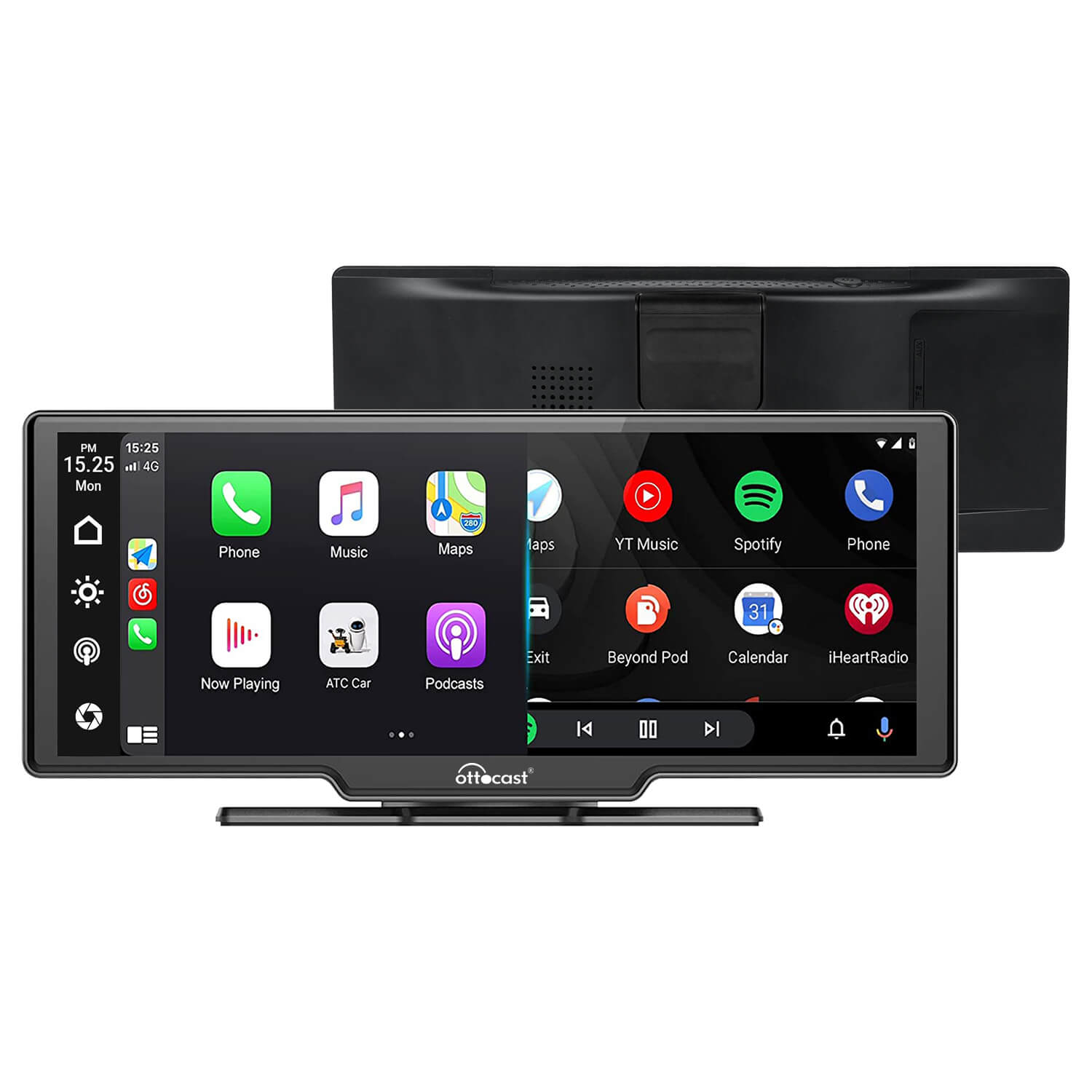 Pantalla portátil para automóvil de 10" con Apple CarPlay y Android Auto